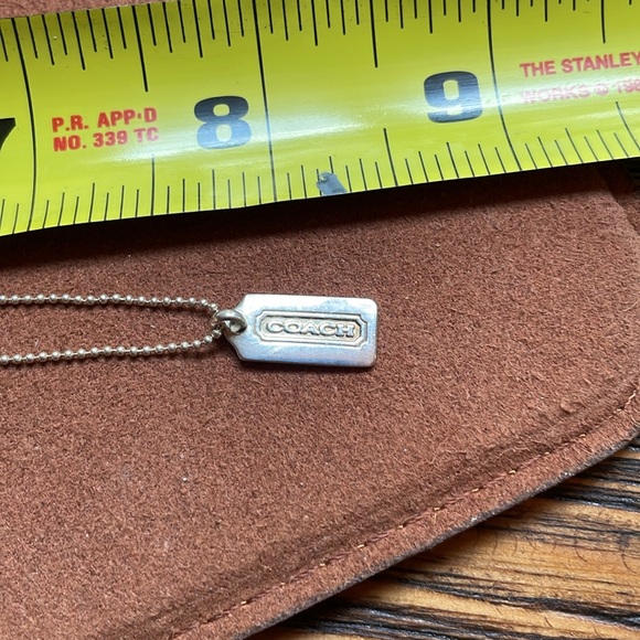 Vintage Coach sterling luggage tag necklace - Picture 4 of 8